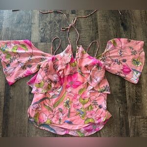 Gianni Bini Pink Floral Blouse